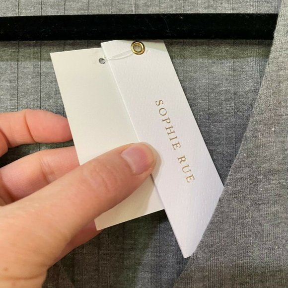 Sophie Rue Gray Long Sleeve Ribbed Sweater S - Picture 5 of 7